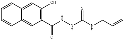 1-allyl-3-[(3-hydroxynaphthalene-2-carbonyl)amino]thiourea Struktur