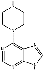 6-(piperazin-1-yl)-9H-purine Struktur