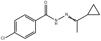 4-chloro-N'-(1-cyclopropylethylidene)benzohydrazide Struktur