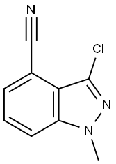 3-Chloro-1-methyl-4-indazolecarbonitrile Struktur