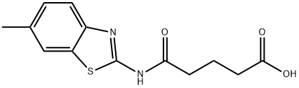 5-((6-methylbenzo[d]thiazol-2-yl)amino)-5-oxopentanoic acid Struktur