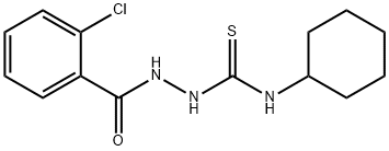 2-[(2-chlorophenyl)carbonyl]-N-cyclohexylhydrazinecarbothioamide Struktur