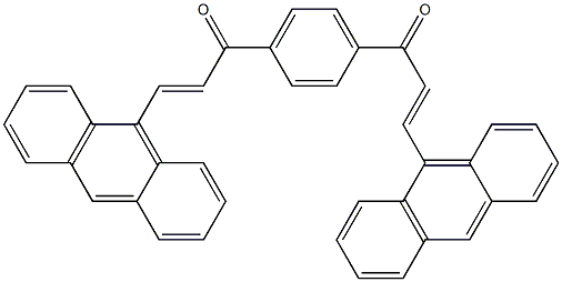 2-Propen-1-one,1,1'-(1,4-phenylene)bis[3-(9-anthracenyl)- Struktur