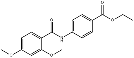 ethyl 4-{[(2,4-dimethoxyphenyl)carbonyl]amino}benzoate Struktur