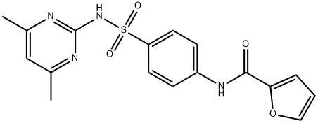 N-(4-(N-(4,6-dimethylpyrimidin-2-yl)sulfamoyl)phenyl)furan-2-carboxamide Struktur