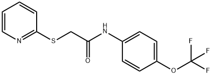 2-pyridin-2-ylsulfanyl-N-[4-(trifluoromethoxy)phenyl]acetamide Struktur