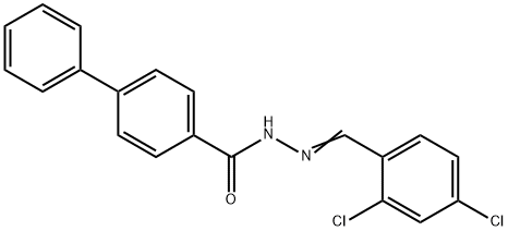 N'-(2,4-dichlorobenzylidene)-4-biphenylcarbohydrazide Struktur