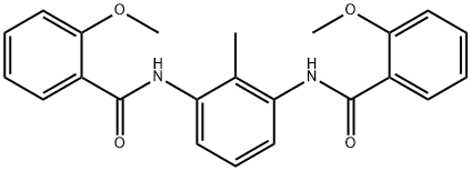 2-methoxy-N-[3-[(2-methoxybenzoyl)amino]-2-methylphenyl]benzamide Struktur