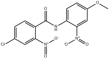 4-chloro-N-(4-methoxy-2-nitrophenyl)-2-nitrobenzamide Struktur