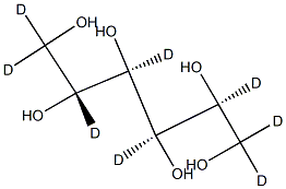 (2R,3R,4R,5S)-1,1,2,3,4,5,6,6-octadeuteriohexane-1,2,3,4,5,6-hexol Struktur