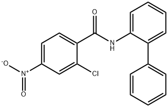 N-(biphenyl-2-yl)-2-chloro-4-nitrobenzamide Struktur