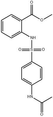 methyl 2-((4-acetamidophenyl)sulfonamido)benzoate Struktur