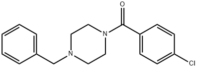 (4-benzylpiperazin-1-yl)(4-chlorophenyl)methanone Struktur