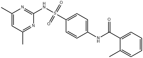 N-(4-(N-(4,6-dimethylpyrimidin-2-yl)sulfamoyl)phenyl)-2-methylbenzamide Struktur