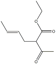 4-Hexenoic acid,2-acetyl-, ethyl ester Struktur