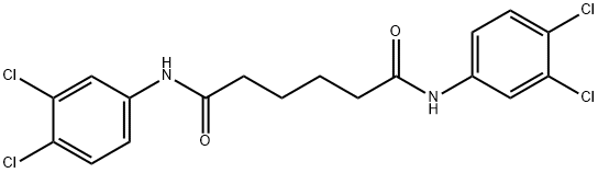 N,N'-bis(3,4-dichlorophenyl)hexanediamide Struktur