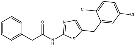 N-(5-(2,5-dichlorobenzyl)thiazol-2-yl)-2-phenylacetamide Struktur