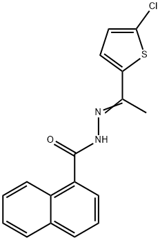 N-[(E)-1-(5-chlorothiophen-2-yl)ethylideneamino]naphthalene-1-carboxamide Struktur