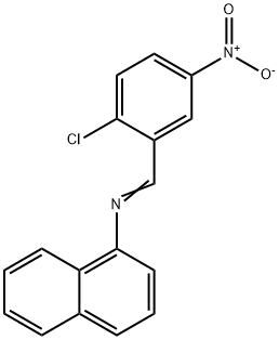 N-(2-chloro-5-nitrobenzylidene)-1-naphthalenamine Struktur