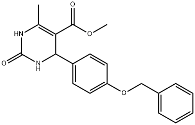 methyl 4-(4-(benzyloxy)phenyl)-6-methyl-2-oxo-1,2,3,4-tetrahydropyrimidine-5-carboxylate Struktur