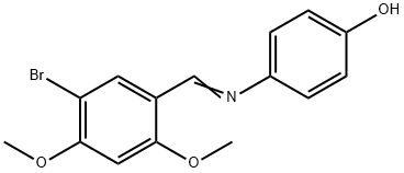 4-[(5-bromo-2,4-dimethoxybenzylidene)amino]phenol Struktur