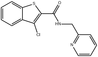 3-chloro-N-(pyridin-2-ylmethyl)-1-benzothiophene-2-carboxamide Struktur