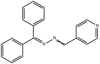 (E)-1,1-diphenyl-N-[(E)-pyridin-4-ylmethylideneamino]methanimine Struktur