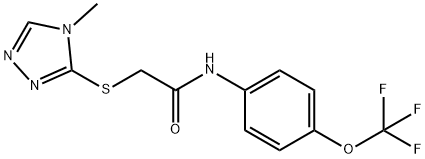 2-[(4-methyl-4H-1,2,4-triazol-3-yl)sulfanyl]-N-[4-(trifluoromethoxy)phenyl]acetamide Struktur