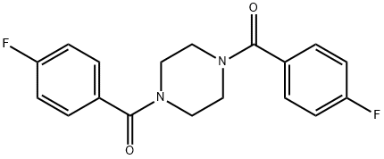 piperazine-1,4-diylbis((4-fluorophenyl)methanone) Struktur