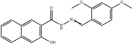 N'-(2,4-dimethoxybenzylidene)-3-hydroxy-2-naphthohydrazide Struktur