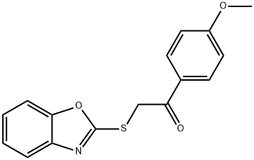 2-(1,3-benzoxazol-2-ylsulfanyl)-1-(4-methoxyphenyl)ethanone Struktur