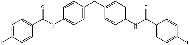 N,N'-[methylenebis(4,1-phenylene)]bis(4-iodobenzamide) Struktur