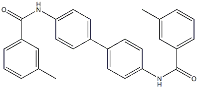 N,N'-4,4'-biphenyldiylbis(3-methylbenzamide) Struktur