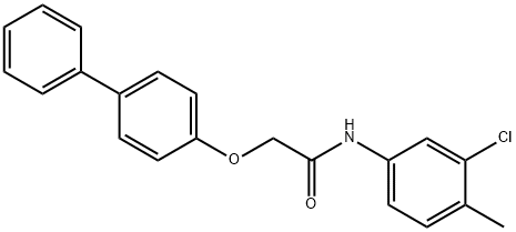 2-(4-biphenylyloxy)-N-(3-chloro-4-methylphenyl)acetamide Struktur