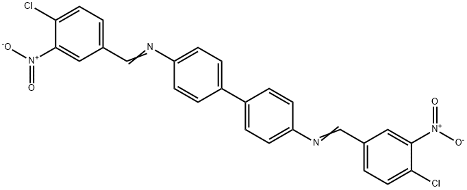 N,N'-bis(4-chloro-3-nitrobenzylidene)-4,4'-biphenyldiamine Struktur