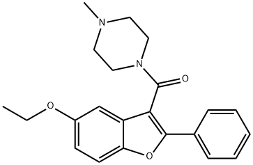 (5-ethoxy-2-phenylbenzofuran-3-yl)(4-methylpiperazin-1-yl)methanone Struktur