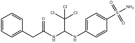 2-phenyl-N-(2,2,2-trichloro-1-((4-sulfamoylphenyl)amino)ethyl)acetamide Struktur