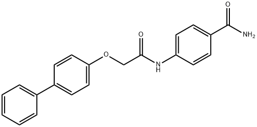 4-[[2-(4-phenylphenoxy)acetyl]amino]benzamide Struktur