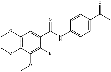 N-(4-acetylphenyl)-2-bromo-3,4,5-trimethoxybenzamide Struktur