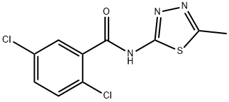 2,5-dichloro-N-(5-methyl-1,3,4-thiadiazol-2-yl)benzamide Struktur