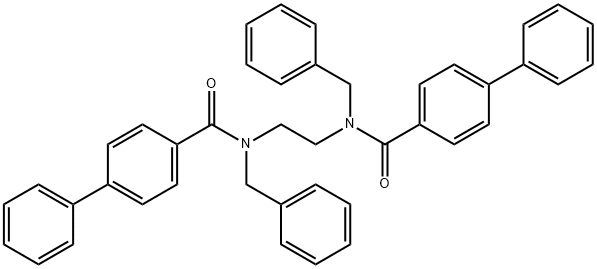 N,N'-1,2-ethanediylbis(N-benzyl-4-biphenylcarboxamide) Struktur