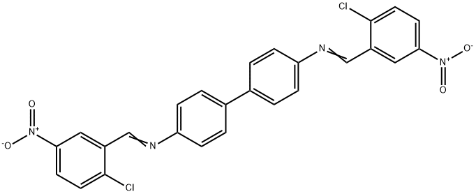 N,N'-bis(2-chloro-5-nitrobenzylidene)-4,4'-biphenyldiamine Struktur