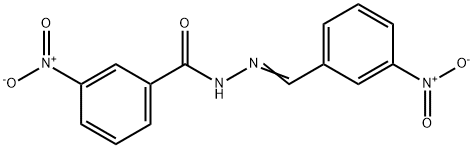 3-nitro-N'-(3-nitrobenzylidene)benzohydrazide Struktur