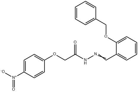 N'-[2-(benzyloxy)benzylidene]-2-(4-nitrophenoxy)acetohydrazide Struktur