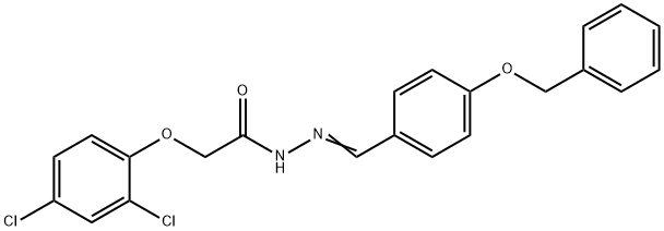 N'-{(E)-[4-(benzyloxy)phenyl]methylidene}-2-(2,4-dichlorophenoxy)acetohydrazide Struktur