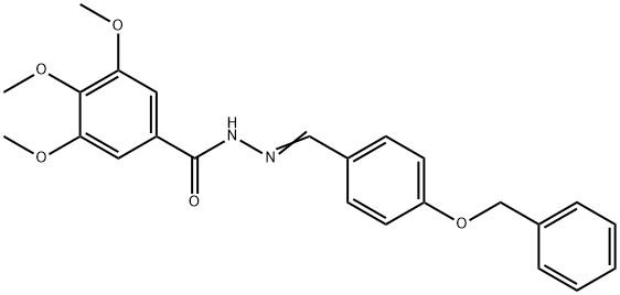 N'-[4-(benzyloxy)benzylidene]-3,4,5-trimethoxybenzohydrazide Struktur