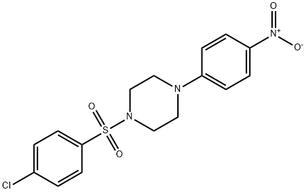 1-[(4-chlorophenyl)sulfonyl]-4-(4-nitrophenyl)piperazine Struktur