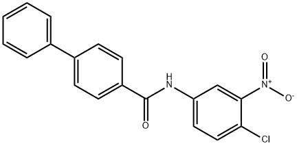 N-(4-chloro-3-nitrophenyl)-4-biphenylcarboxamide Struktur