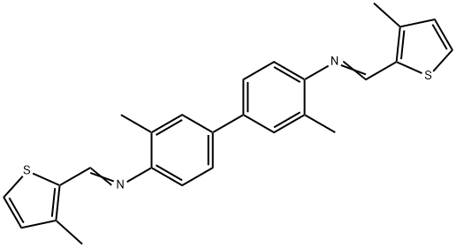 3,3'-dimethyl-N,N'-bis[(3-methyl-2-thienyl)methylene]-4,4'-biphenyldiamine Struktur