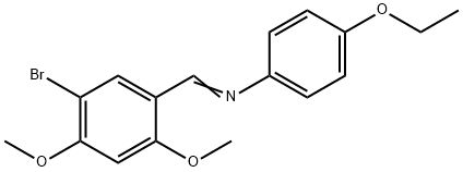 N-(5-bromo-2,4-dimethoxybenzylidene)-4-ethoxyaniline Struktur